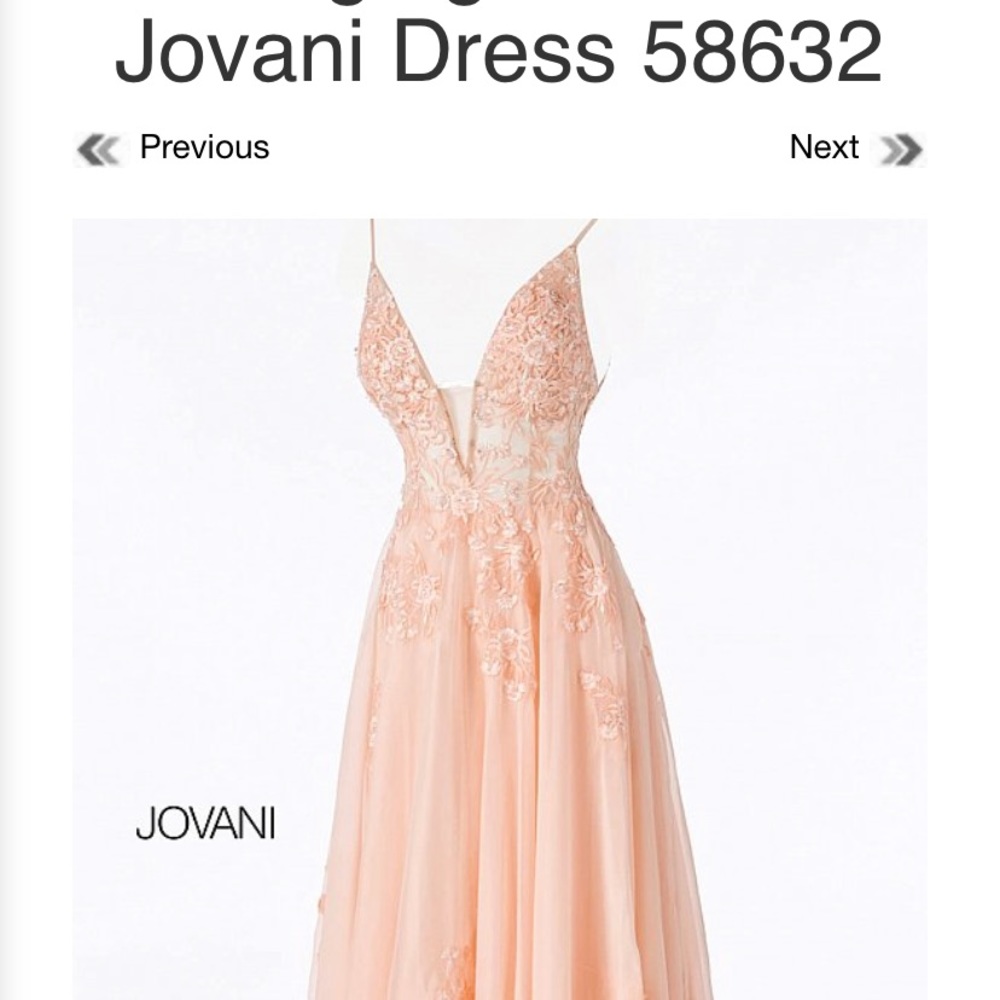 Jovani Peach Prom Dress Style #58632